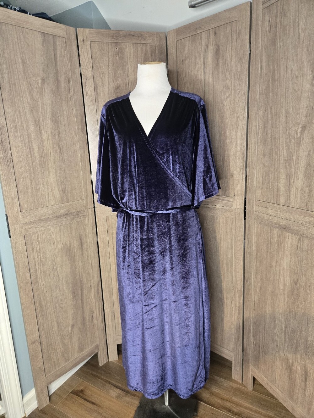 Plus Size 3X Boutique Velvet Wrap Gown